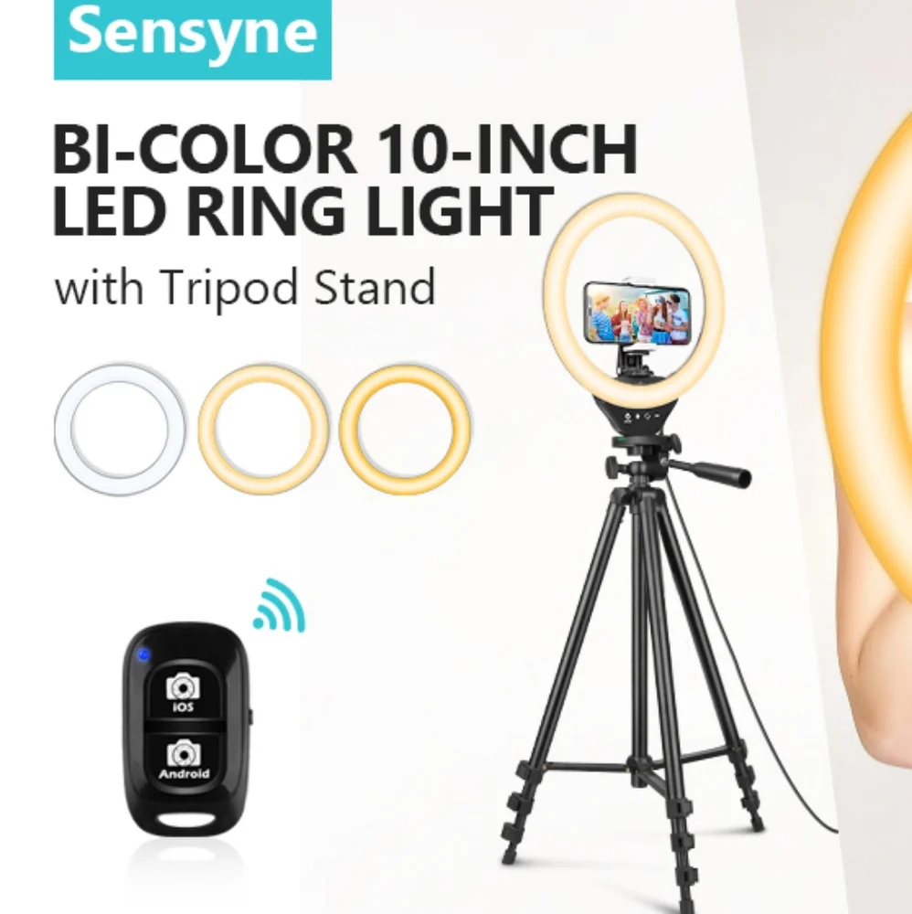 Ring light with tripod